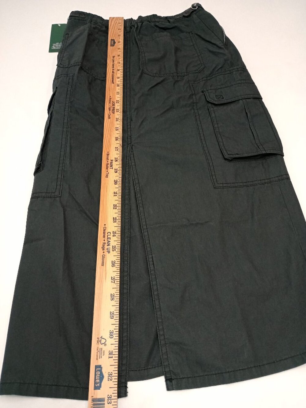 Wild Fable Women's Dark Gray Cotton Cargo Maxi Skirt Size XS NWT - Picture 9 of 10